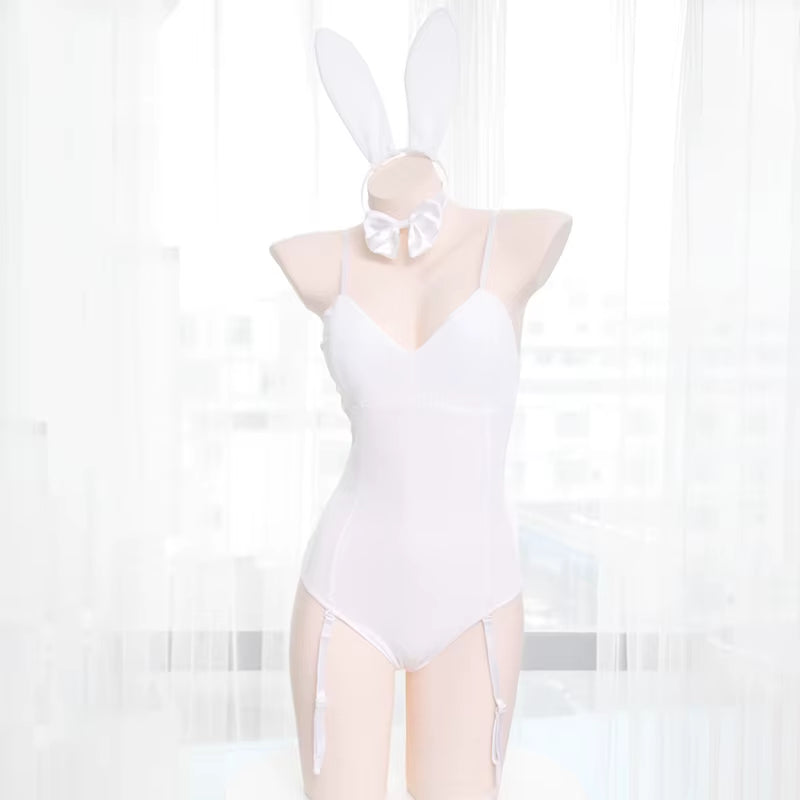 Japanese Sexy Bunny Girl Sleepwear Suit Female Women Cosplay Costume Jumpsuit Velvet Underwear Nightdress Cat Woman Costume