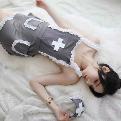 Hot Erotic Lingerie for Women Sexy Costumes Maid Dress up Retro Apron Cosplay Erotic Uniforms with Thongs Sexy Maid Uniform