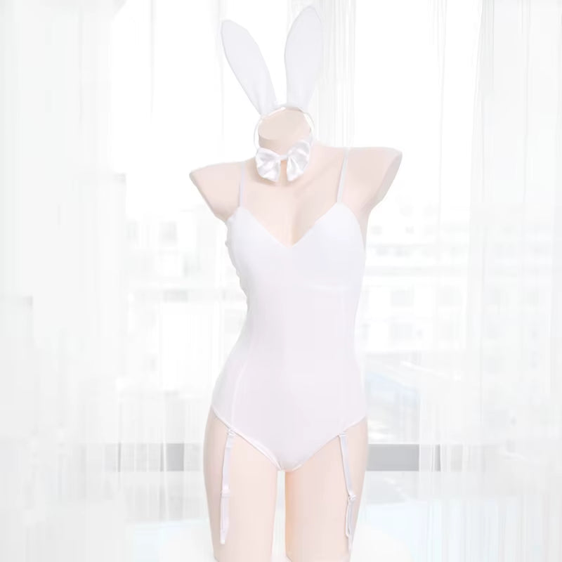 Japanese Sexy Bunny Girl Sleepwear Suit Female Women Cosplay Costume Jumpsuit Velvet Underwear Nightdress Cat Woman Costume