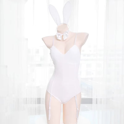 Japanese Sexy Bunny Girl Sleepwear Suit Female Women Cosplay Costume Jumpsuit Velvet Underwear Nightdress Cat Woman Costume