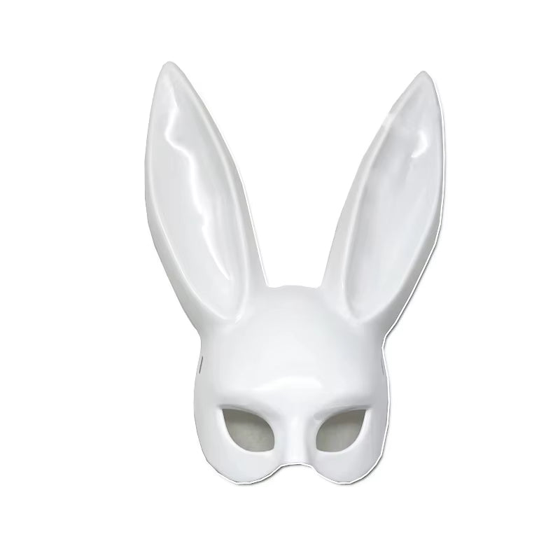 Black White Rabbit Mask Halloween Party Decoration Party Long Ears Rabbit Bunny Mask Costume Cosplay