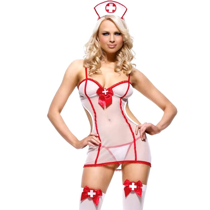 Maid Nurse Cosplay Sexy Lingerie Women Erotic Nurse Costume Uniform Role Playing Lingerie Babydoll Sex Underwear